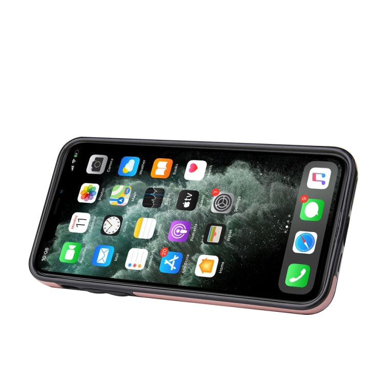 For iPhone 11 Pro Max Embossed Pattern PU + TPU Protective Case with Holder & Wallet & Card Slots