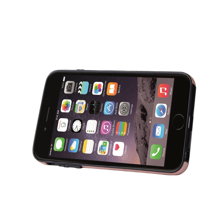Embossed Pattern PU + TPU Protective Case with Holder & Wallet & Card Slots For iPhone 6 & 6s