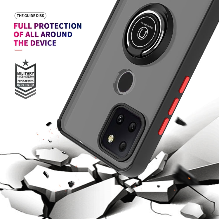 For T-Mobile REVVL 5G Q Shadow 1 Generation Series TPU + PC Protective Case with 360 Degrees Rotate Ring Holder