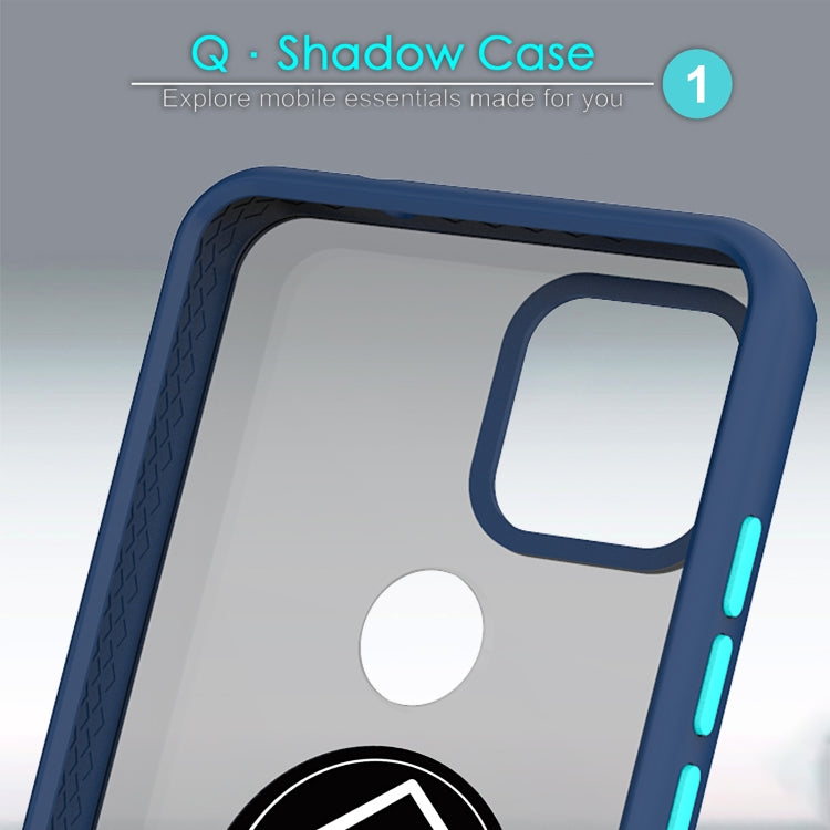 For T-Mobile REVVL 5G Q Shadow 1 Generation Series TPU + PC Protective Case with 360 Degrees Rotate Ring Holder