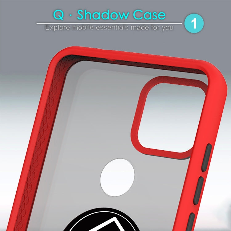 For T-Mobile REVVL 5G Q Shadow 1 Generation Series TPU + PC Protective Case with 360 Degrees Rotate Ring Holder
