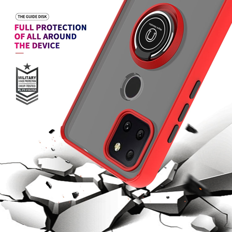 For T-Mobile REVVL 5G Q Shadow 1 Generation Series TPU + PC Protective Case with 360 Degrees Rotate Ring Holder