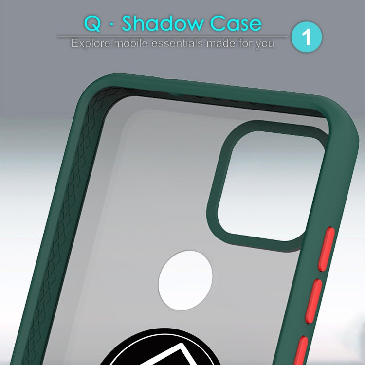 For T-Mobile REVVL 5G Q Shadow 1 Generation Series TPU + PC Protective Case with 360 Degrees Rotate Ring Holder