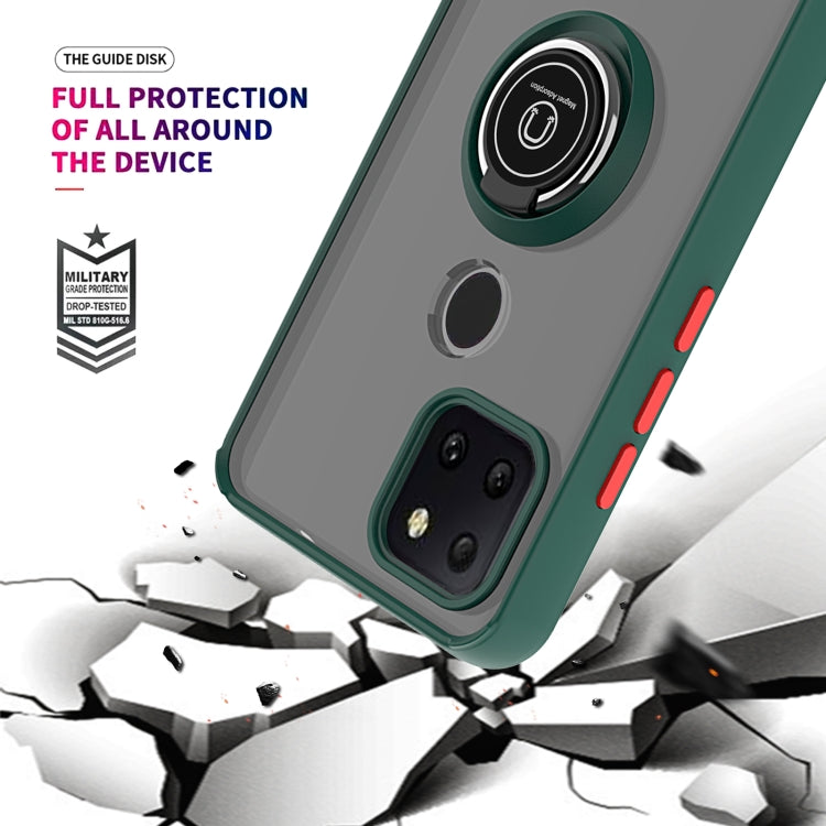 For T-Mobile REVVL 5G Q Shadow 1 Generation Series TPU + PC Protective Case with 360 Degrees Rotate Ring Holder