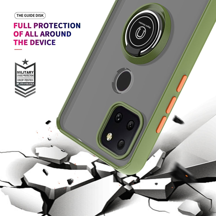 For T-Mobile REVVL 5G Q Shadow 1 Generation Series TPU + PC Protective Case with 360 Degrees Rotate Ring Holder