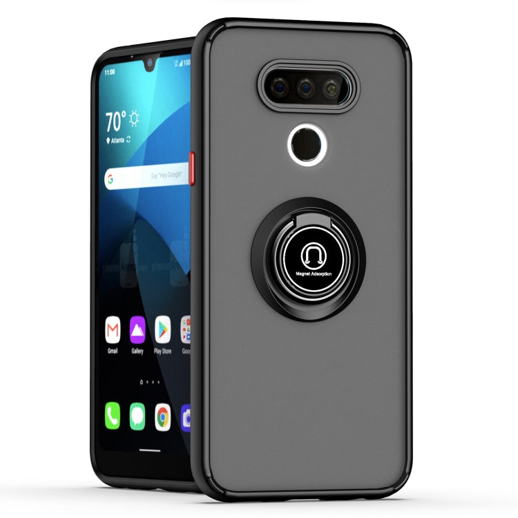 For LG Harmony 4 Q Shadow 1 Generation Series TPU + PC Protective Case with 360 Degrees Rotate Ring Holder