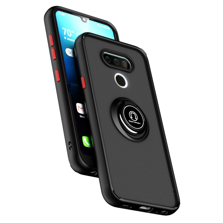 For LG Harmony 4 Q Shadow 1 Generation Series TPU + PC Protective Case with 360 Degrees Rotate Ring Holder