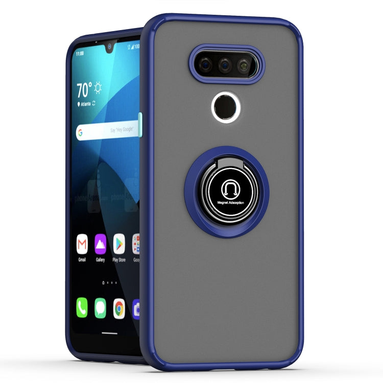 For LG Harmony 4 Q Shadow 1 Generation Series TPU + PC Protective Case with 360 Degrees Rotate Ring Holder