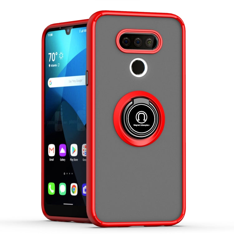 For LG Harmony 4 Q Shadow 1 Generation Series TPU + PC Protective Case with 360 Degrees Rotate Ring Holder