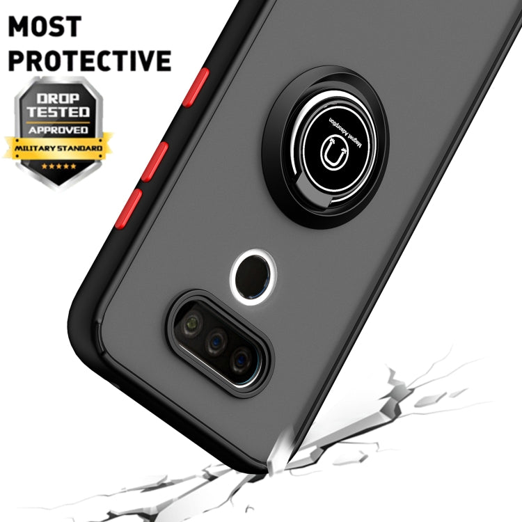 For LG Harmony 4 Q Shadow 1 Generation Series TPU + PC Protective Case with 360 Degrees Rotate Ring Holder