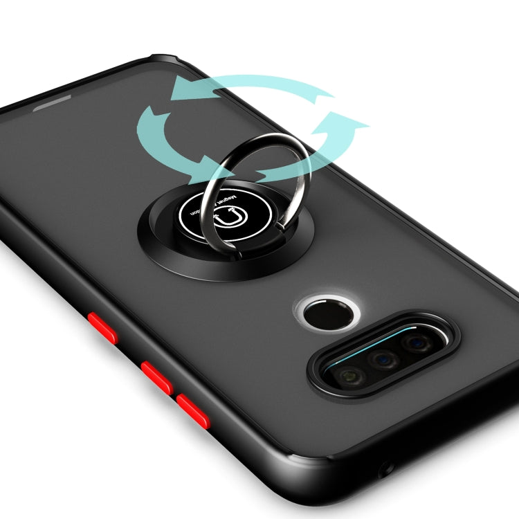 For LG Harmony 4 Q Shadow 1 Generation Series TPU + PC Protective Case with 360 Degrees Rotate Ring Holder