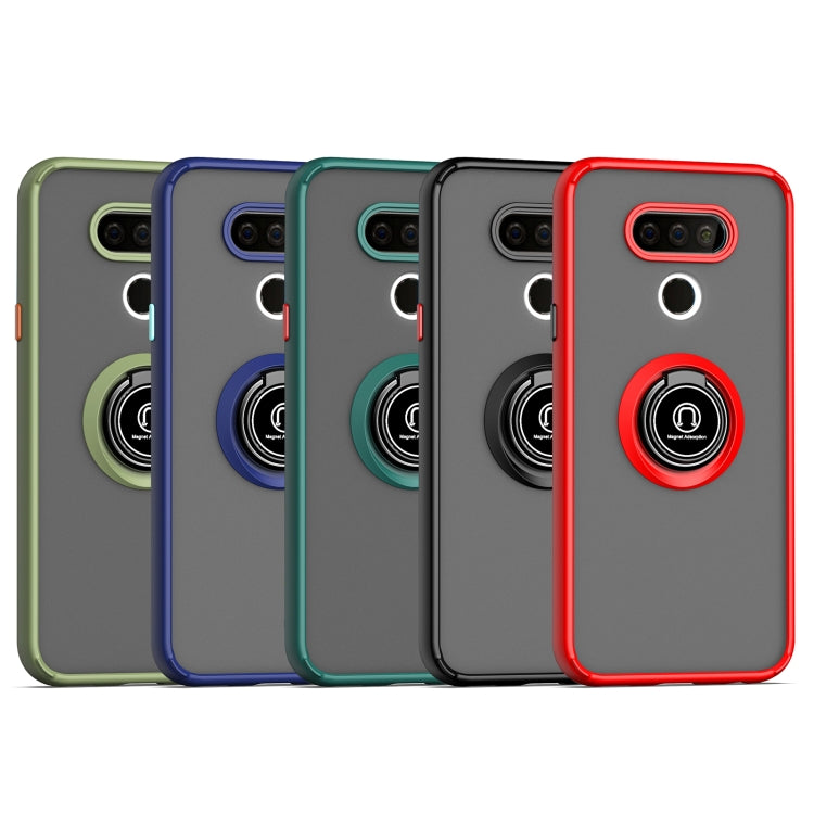For LG Harmony 4 Q Shadow 1 Generation Series TPU + PC Protective Case with 360 Degrees Rotate Ring Holder