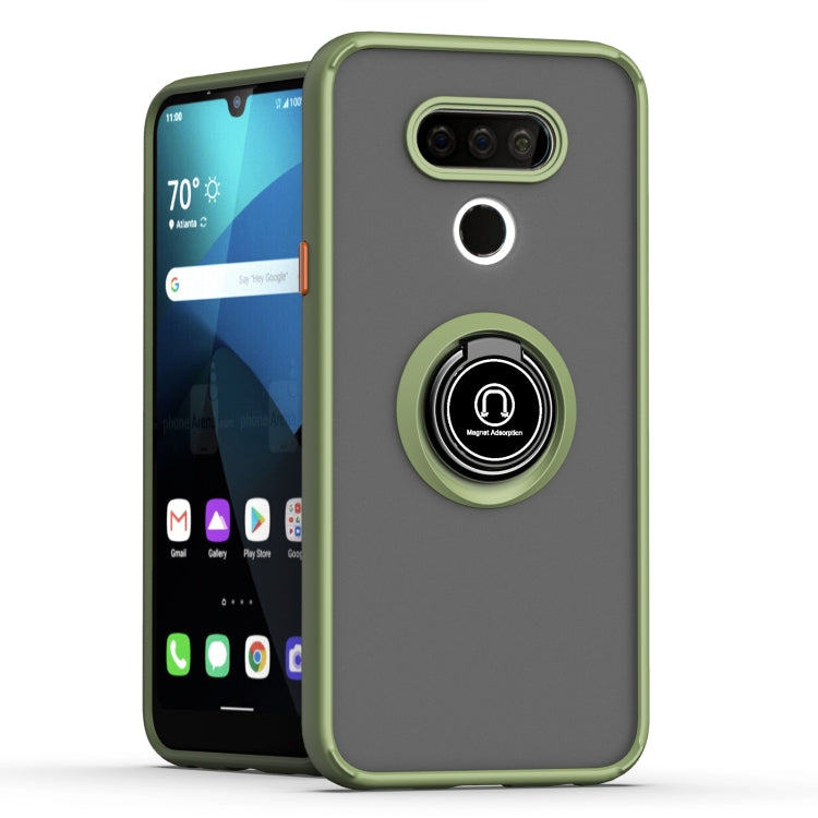 For LG Harmony 4 Q Shadow 1 Generation Series TPU + PC Protective Case with 360 Degrees Rotate Ring Holder