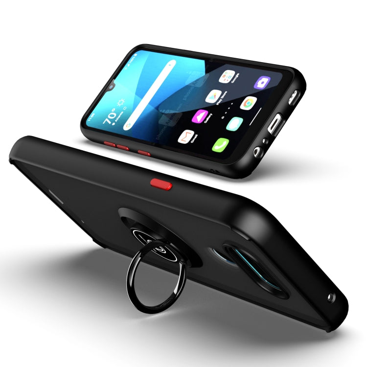 For LG Harmony 4 Q Shadow 1 Generation Series TPU + PC Protective Case with 360 Degrees Rotate Ring Holder