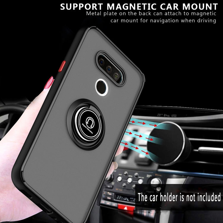 For LG Harmony 4 Q Shadow 1 Generation Series TPU + PC Protective Case with 360 Degrees Rotate Ring Holder