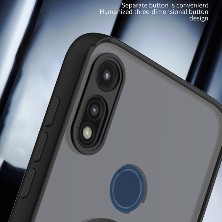 For Motorola Moto E7 (2020) Q Shadow 1 Generation Series TPU + PC Protective Case with 360 Degrees Rotate Ring Holder