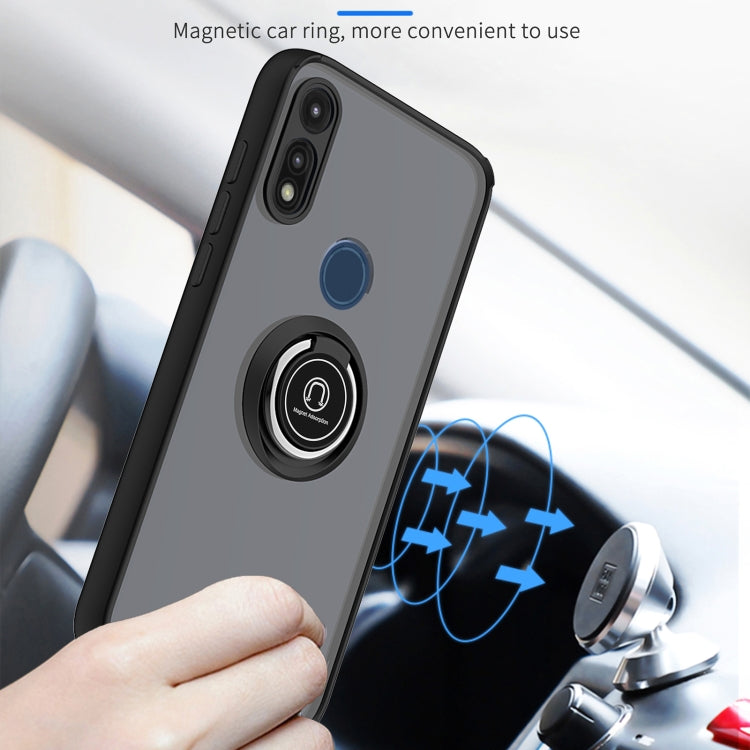 For Motorola Moto E7 (2020) Q Shadow 1 Generation Series TPU + PC Protective Case with 360 Degrees Rotate Ring Holder