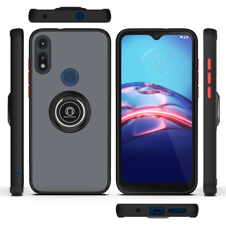For Motorola Moto E7 (2020) Q Shadow 1 Generation Series TPU + PC Protective Case with 360 Degrees Rotate Ring Holder