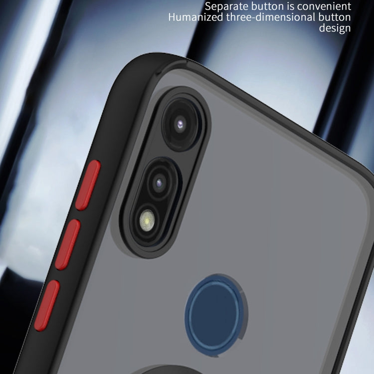 For Motorola Moto E7 (2020) Q Shadow 1 Generation Series TPU + PC Protective Case with 360 Degrees Rotate Ring Holder