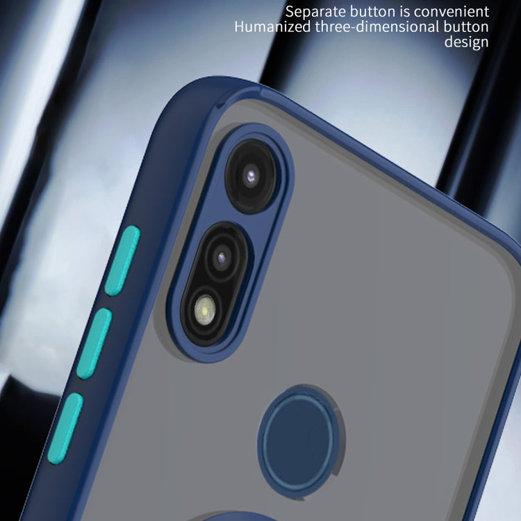 For Motorola Moto E7 (2020) Q Shadow 1 Generation Series TPU + PC Protective Case with 360 Degrees Rotate Ring Holder