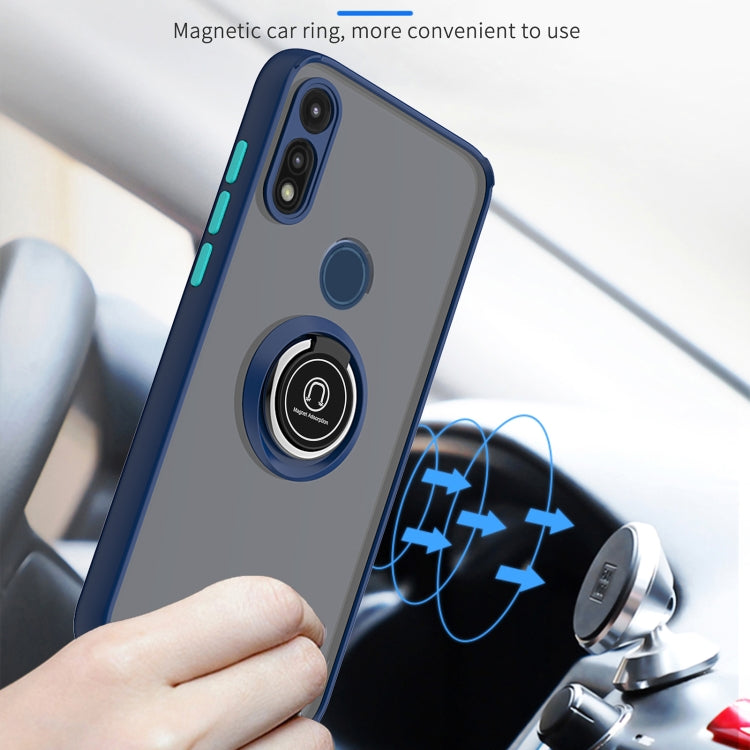 For Motorola Moto E7 (2020) Q Shadow 1 Generation Series TPU + PC Protective Case with 360 Degrees Rotate Ring Holder