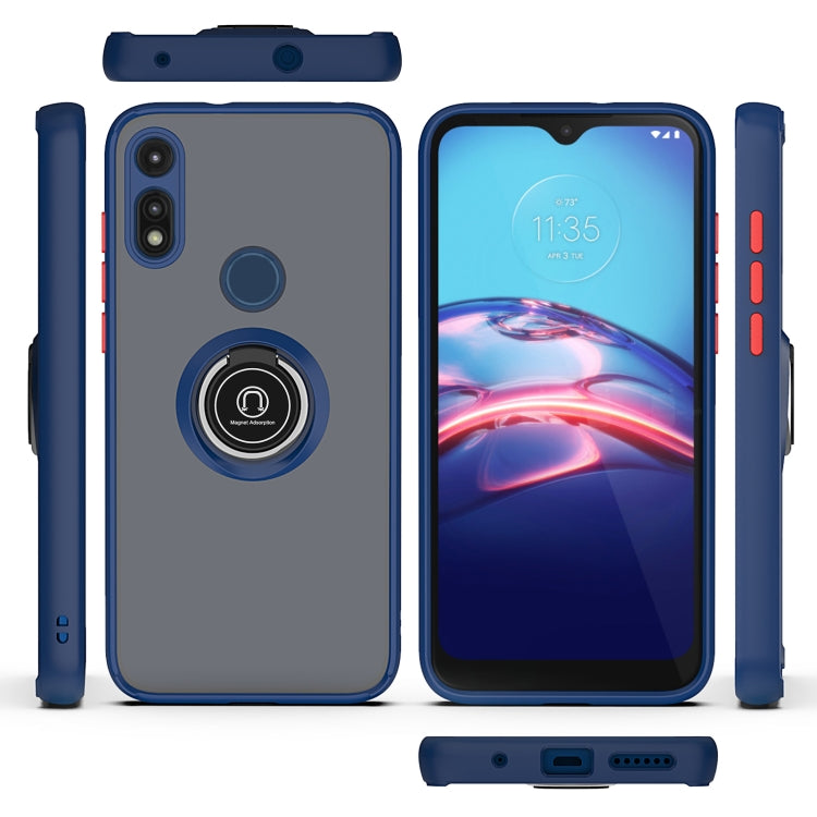 For Motorola Moto E7 (2020) Q Shadow 1 Generation Series TPU + PC Protective Case with 360 Degrees Rotate Ring Holder
