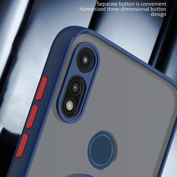For Motorola Moto E7 (2020) Q Shadow 1 Generation Series TPU + PC Protective Case with 360 Degrees Rotate Ring Holder