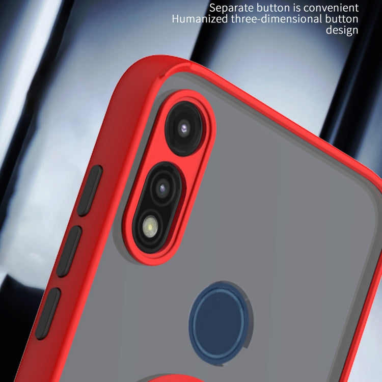 For Motorola Moto E7 (2020) Q Shadow 1 Generation Series TPU + PC Protective Case with 360 Degrees Rotate Ring Holder