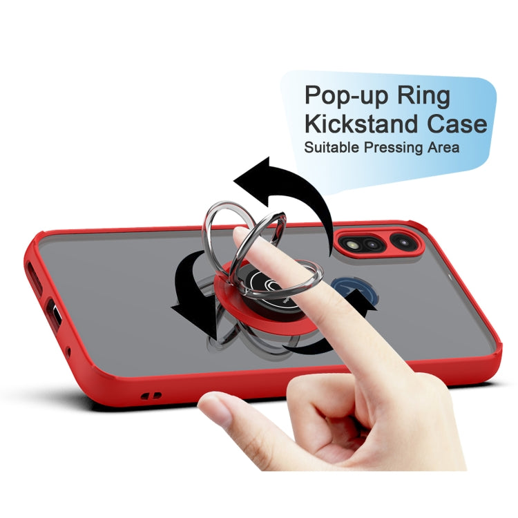 For Motorola Moto E7 (2020) Q Shadow 1 Generation Series TPU + PC Protective Case with 360 Degrees Rotate Ring Holder