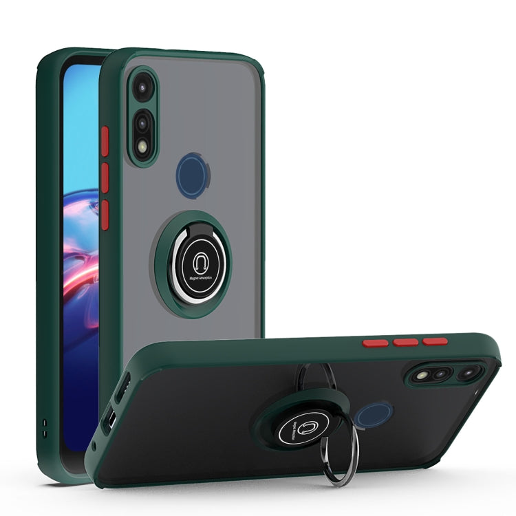 For Motorola Moto E7 (2020) Q Shadow 1 Generation Series TPU + PC Protective Case with 360 Degrees Rotate Ring Holder