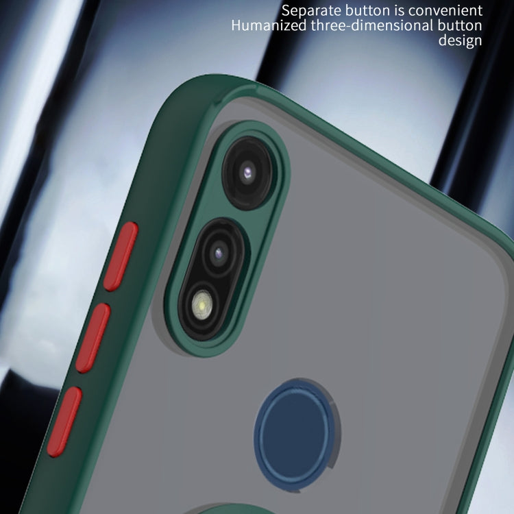 For Motorola Moto E7 (2020) Q Shadow 1 Generation Series TPU + PC Protective Case with 360 Degrees Rotate Ring Holder