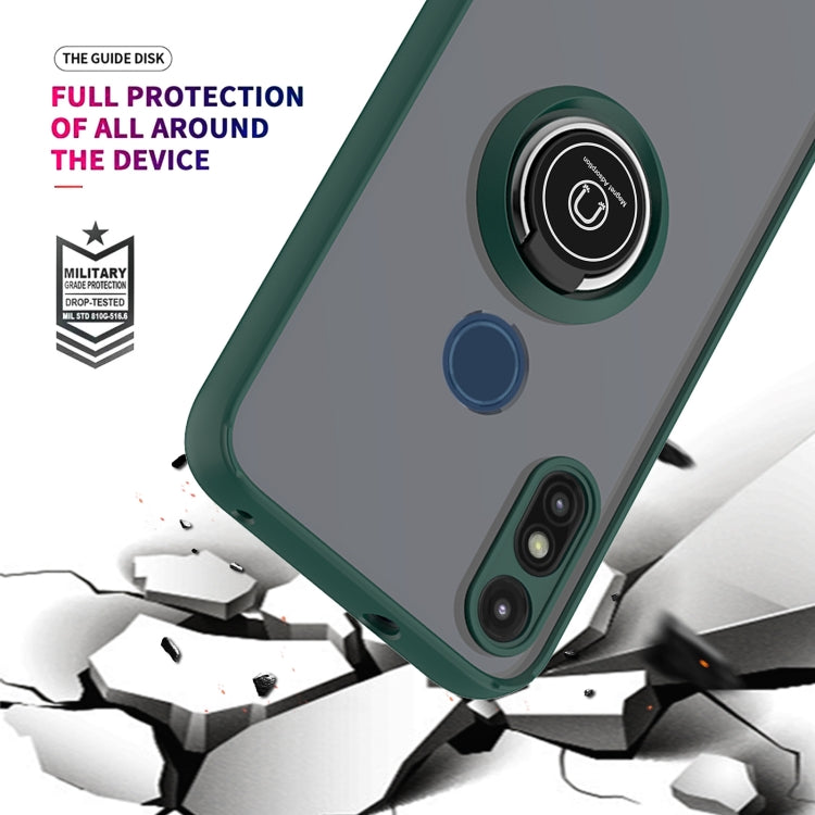 For Motorola Moto E7 (2020) Q Shadow 1 Generation Series TPU + PC Protective Case with 360 Degrees Rotate Ring Holder