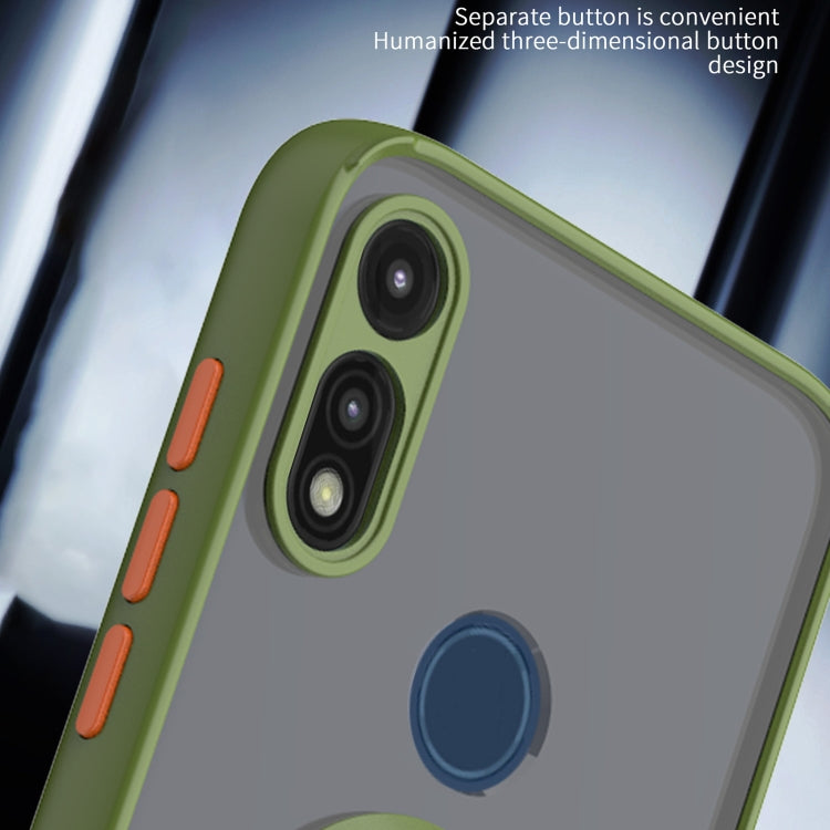 For Motorola Moto E7 (2020) Q Shadow 1 Generation Series TPU + PC Protective Case with 360 Degrees Rotate Ring Holder