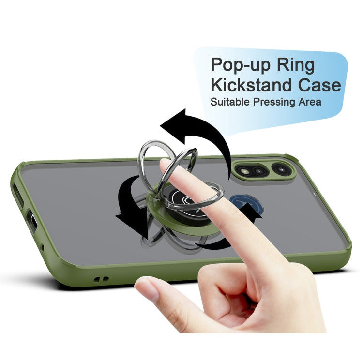 For Motorola Moto E7 (2020) Q Shadow 1 Generation Series TPU + PC Protective Case with 360 Degrees Rotate Ring Holder