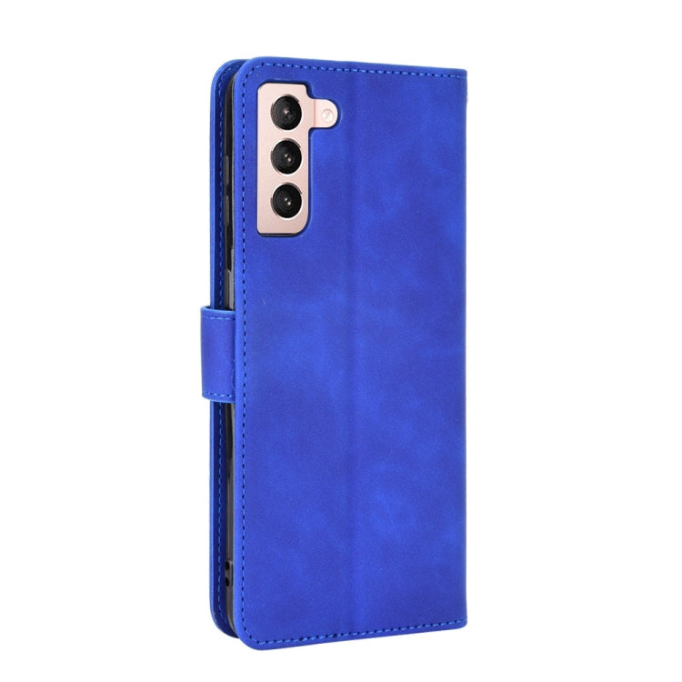 For Samsung Galaxy S21 5G Solid Color Skin Feel Magnetic Buckle Horizontal Flip Calf Texture PU Leather Case with Holder & Card Slots & Wallet