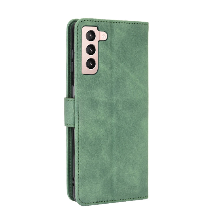 For Samsung Galaxy S21 5G Solid Color Skin Feel Magnetic Buckle Horizontal Flip Calf Texture PU Leather Case with Holder & Card Slots & Wallet
