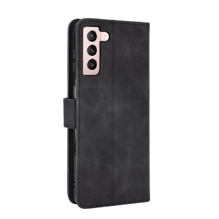 For Samsung Galaxy S21+ 5G Solid Color Skin Feel Magnetic Buckle Horizontal Flip Calf Texture PU Leather Case with Holder & Card Slots & Wallet