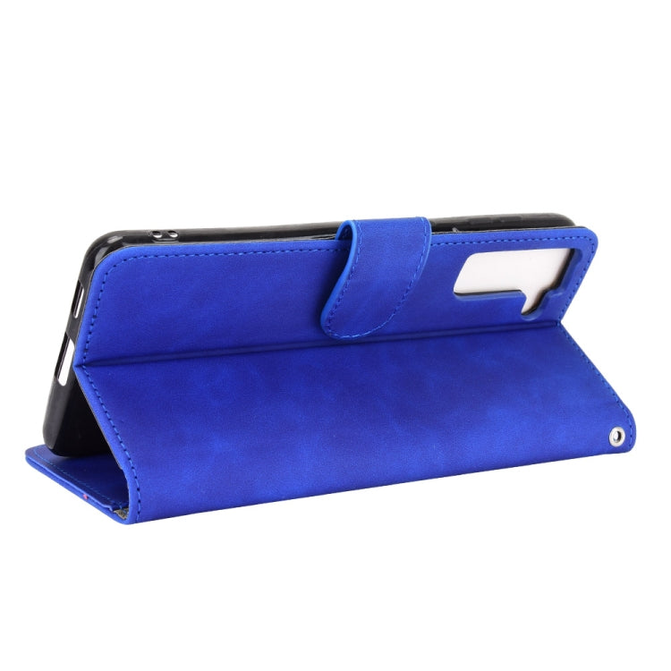 For Samsung Galaxy S21+ 5G Solid Color Skin Feel Magnetic Buckle Horizontal Flip Calf Texture PU Leather Case with Holder & Card Slots & Wallet