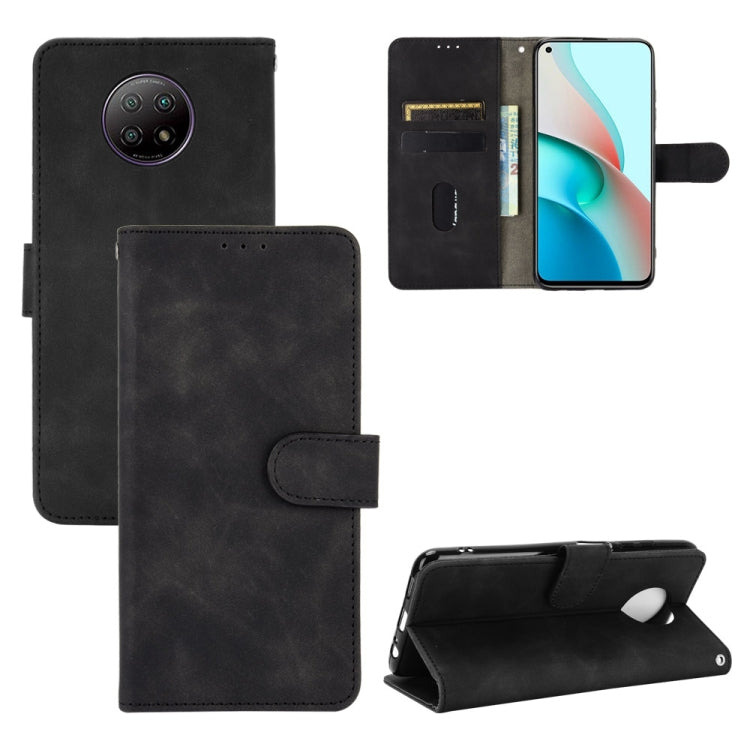 For Xiaomi Redmi Note 9 5G Solid Color Skin Feel Magnetic Buckle Horizontal Flip Calf Texture PU Leather Case with Holder & Card Slots & Wallet