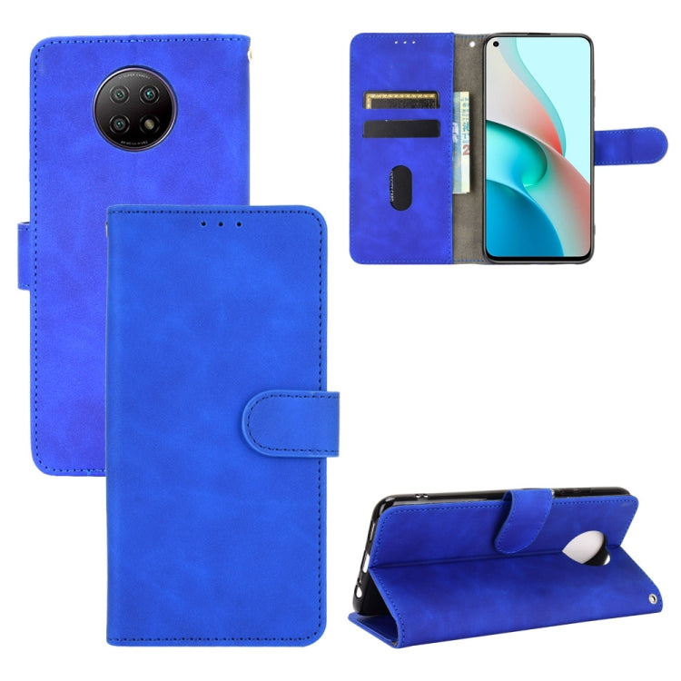 For Xiaomi Redmi Note 9 5G Solid Color Skin Feel Magnetic Buckle Horizontal Flip Calf Texture PU Leather Case with Holder & Card Slots & Wallet