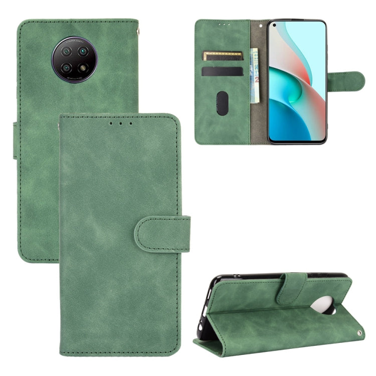 For Xiaomi Redmi Note 9 5G Solid Color Skin Feel Magnetic Buckle Horizontal Flip Calf Texture PU Leather Case with Holder & Card Slots & Wallet