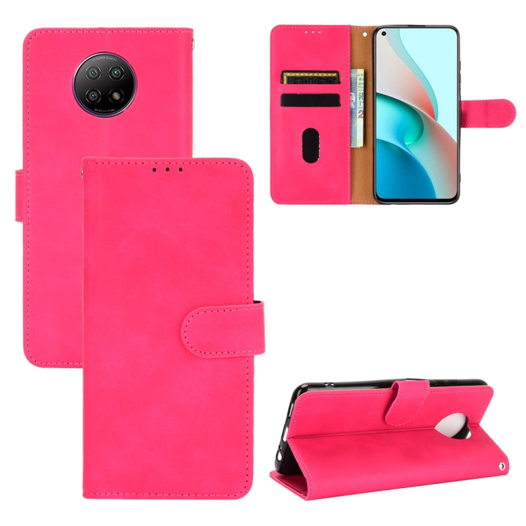 For Xiaomi Redmi Note 9 5G Solid Color Skin Feel Magnetic Buckle Horizontal Flip Calf Texture PU Leather Case with Holder & Card Slots & Wallet