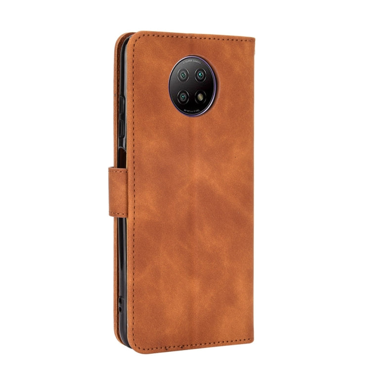 For Xiaomi Redmi Note 9 5G Solid Color Skin Feel Magnetic Buckle Horizontal Flip Calf Texture PU Leather Case with Holder & Card Slots & Wallet