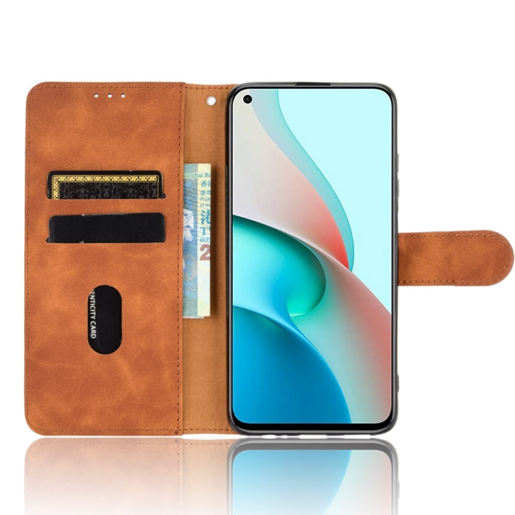 For Xiaomi Redmi Note 9 5G Solid Color Skin Feel Magnetic Buckle Horizontal Flip Calf Texture PU Leather Case with Holder & Card Slots & Wallet