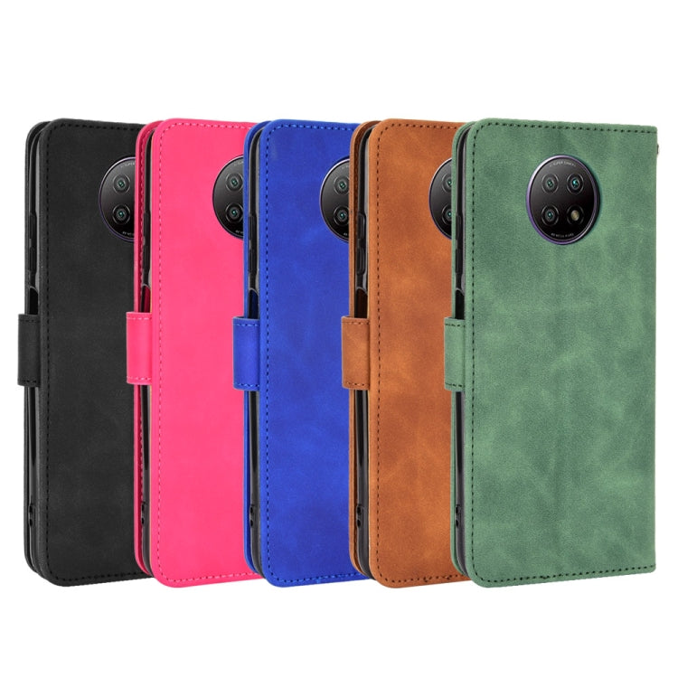 For Xiaomi Redmi Note 9 5G Solid Color Skin Feel Magnetic Buckle Horizontal Flip Calf Texture PU Leather Case with Holder & Card Slots & Wallet