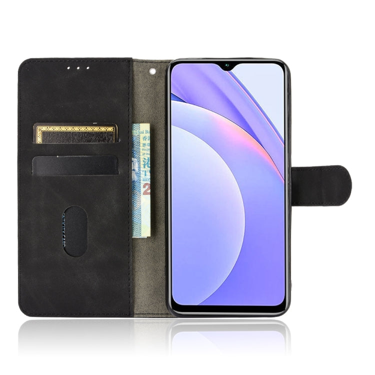 For Xiaomi Redmi Note 9 4G Solid Color Skin Feel Magnetic Buckle Horizontal Flip Calf Texture PU Leather Case with Holder & Card Slots & Wallet