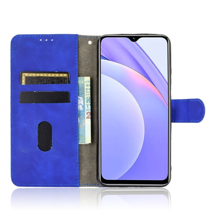 For Xiaomi Redmi Note 9 4G Solid Color Skin Feel Magnetic Buckle Horizontal Flip Calf Texture PU Leather Case with Holder & Card Slots & Wallet