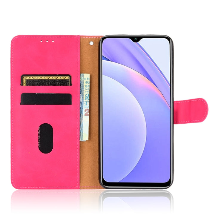 For Xiaomi Redmi Note 9 4G Solid Color Skin Feel Magnetic Buckle Horizontal Flip Calf Texture PU Leather Case with Holder & Card Slots & Wallet