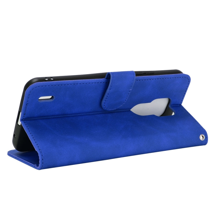 For Motorola Moto E7 Solid Color Skin Feel Magnetic Buckle Horizontal Flip Calf Texture PU Leather Case with Holder & Card Slots & Wallet