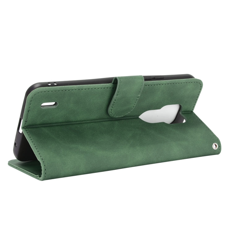 For Motorola Moto E7 Solid Color Skin Feel Magnetic Buckle Horizontal Flip Calf Texture PU Leather Case with Holder & Card Slots & Wallet